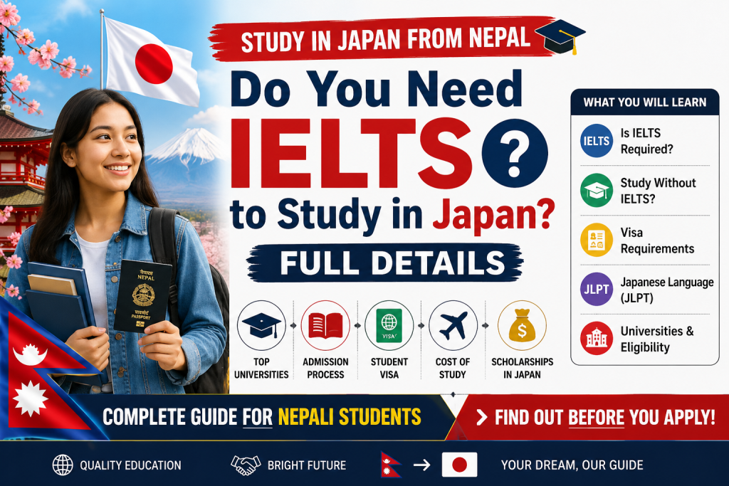 IELTS to study in Japan from Nepal